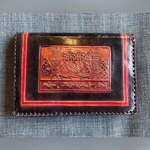 Vintage Black and Brown Clutch Bag